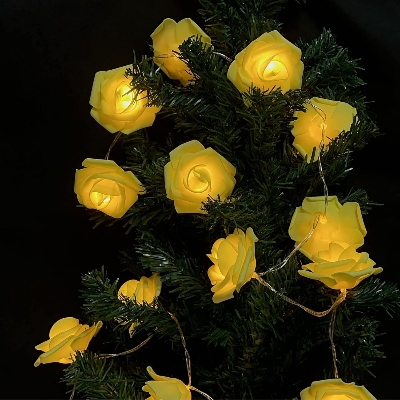Picture of 80 LED Golden Rose Fairy Light 25FT – Decorative Flash LED Light for Bedroom, Curtain, Wall, Wedding, Party & Home Decoration Gold