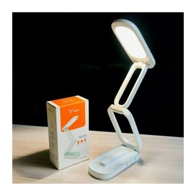Picture of YAGE Foldable Rechargeable LED Desk Table Lamp – Eye Protection Reading Light, Portable Foldable Bedside Lamp for Study, Dormitory, Office & Home White