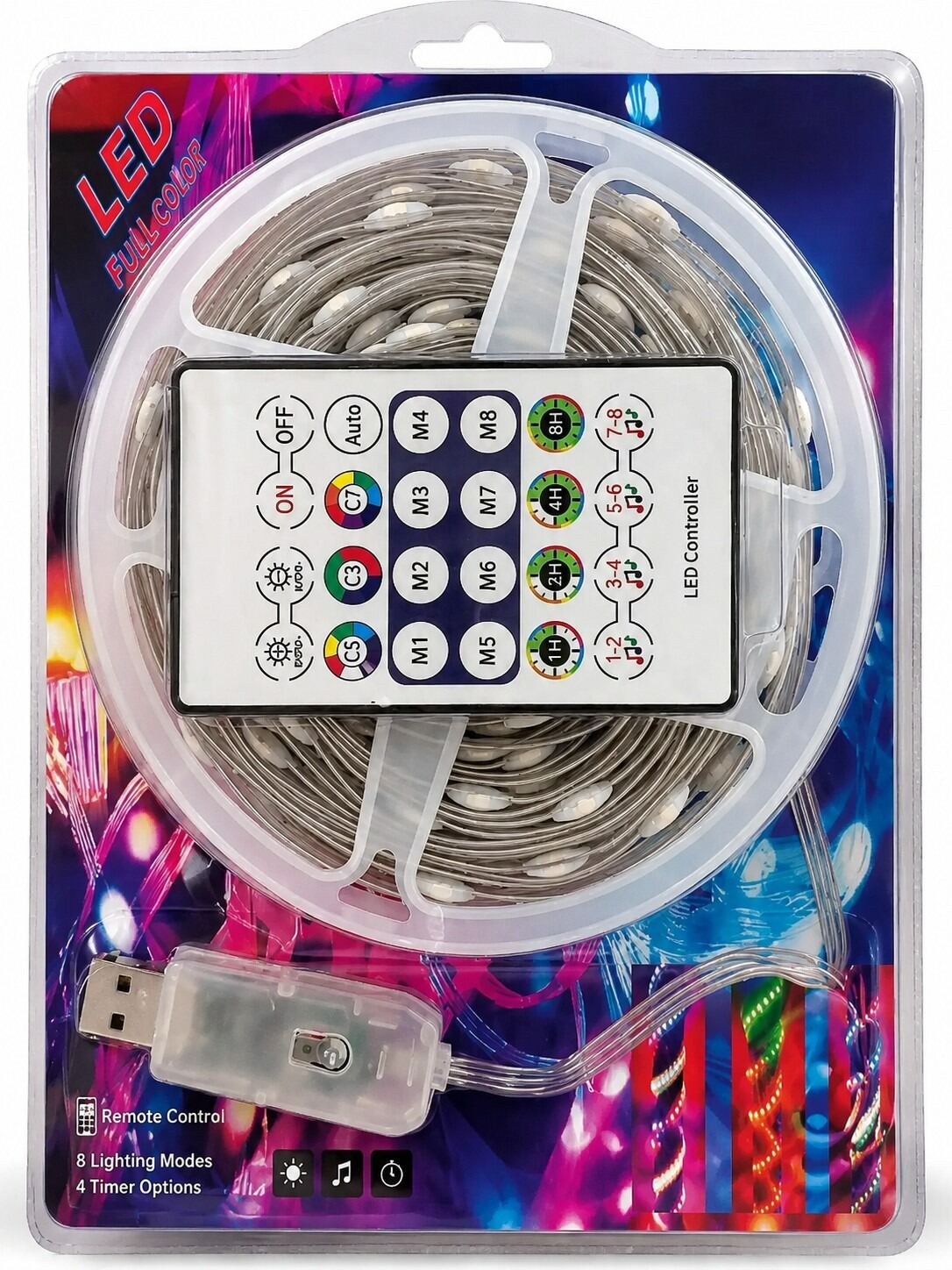 Picture of 32FT Smart App Control LED Fairy Light – Bluetooth RGB Decorative Light with Multiple Lighting Modes for Bedroom, Room, Party & Home Decoration Multicolor