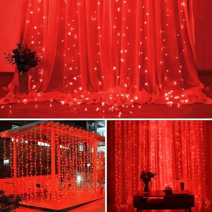 Picture of 50FT Red Decorative Fairy Light – LED Room Decoration Light for Bedroom, Curtain, Wall, Wedding, Party, Garden & Home Decor Red