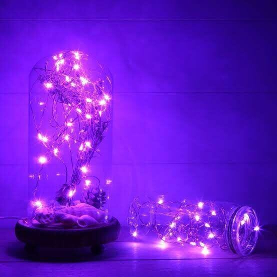 Picture of 50FT Purple Decorative Fairy Light – LED Room Decoration Light for Bedroom, Curtain, Wall, Wedding, Party, Garden & Home Decor Purple