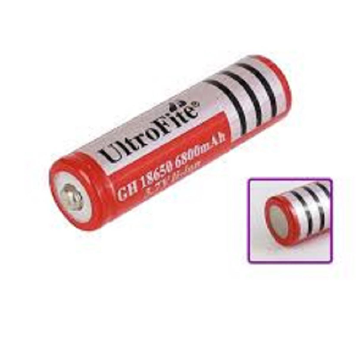 Picture of 18650 Rechargeable Lithium-ion Battery 3.7V Flat Top Li-ion Cell for LED Torch Flashlight Emergency Light DIY Battery Pack Power Bank Red