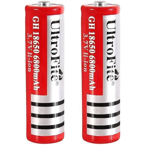 Picture of 18650 Rechargeable Lithium-ion Battery 3.7V Flat Top Li-ion Cell for LED Torch Flashlight Emergency Light DIY Battery Pack Power Bank Red