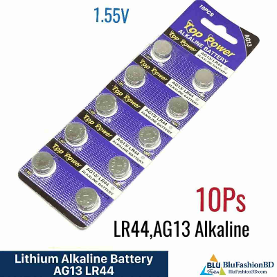 Picture of LR44 AG13 Button Cell Battery 1.5V Alkaline Coin Battery 10PCS Pack for Watch Calculator Toy LED Light Remote Clock Electronic Devices 10pcs