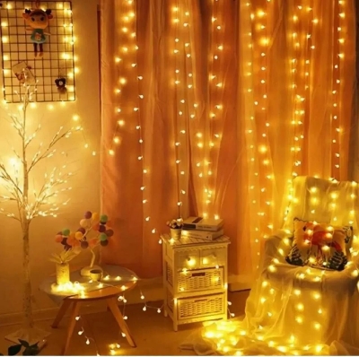 Picture of 80 LED Golden Fairy Decorative Light 28FT – Waterproof LED String Light for Wedding, Festival, Party, Bedroom, Curtain & Home Decoration Gold