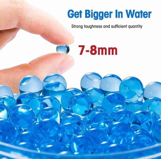 Picture of 20,000 pce Soft Color Water Gel Balls – 7–8mm (1 Storage Jar) - Blue
