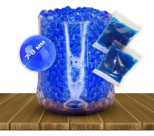 Picture of AquaStrike Premium Gel Ball Blaster Ammo Combo – 5 Pack (2,000 Beads Each Pack, Total 10,000 Water Beads) - Blue