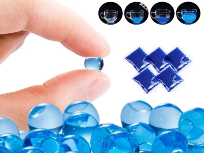 Picture of AquaStrike Premium Gel Ball Blaster Ammo Combo – 5 Pack (2,000 Beads Each Pack, Total 10,000 Water Beads) - Blue