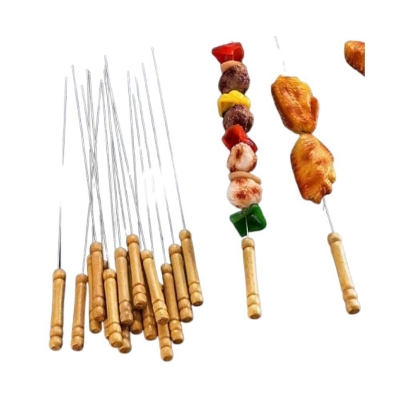 Picture of 12 Pieces Barbecue Grill Sticks Set - Brown