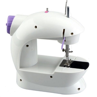 Picture of Dual Speed Portable Mini Electric Pedal Sewing Machine - white