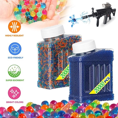 Picture of 20,000 pce PCS Colorful Orbeez Water Expanding Beads – 7-8MM Hydrogen Gel Balls for Orbits Blaster Toy & Decoration - Blue