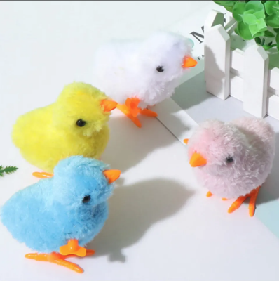 Picture of 5 Pcs Kids Funny Walking Chicken Toy Set – Clockwise Key Wind Up Cute Cartoon Baby Chick Bundle - Multicolor