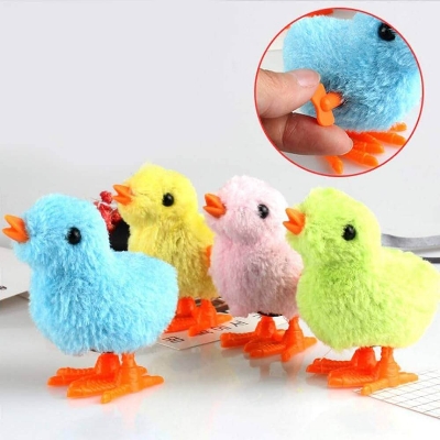 Picture of 5 Pcs Kids Funny Walking Chicken Toy Set – Clockwise Key Wind Up Cute Cartoon Baby Chick Bundle - Multicolor