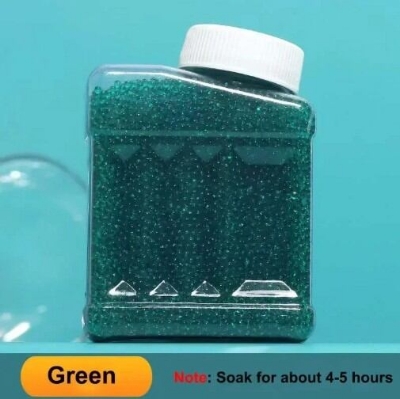 Picture of SplashPro Crystal Green Water Gel Beads Jar – 50,000 pcs Orbeez Pearls (7–8mm Size) - Green