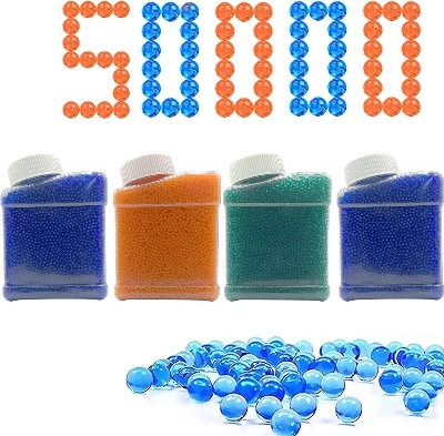 Picture of CrystalDrop Premium Green Gel Balls Refill Jar – 50,000 pcs Water Absorbent Orbeez - Green