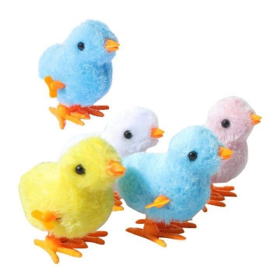 Picture of 5 Pcs Cute Cartoon Baby Chick Wind-Up Walking Toy Set – Clockwise Key Mechanical Moving Chicken for Kids - Multicolor