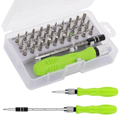 Picture of Multifunctional Portable 32 in 1 Precision Screwdriver Tool Set made of ABS Material - Multicolor