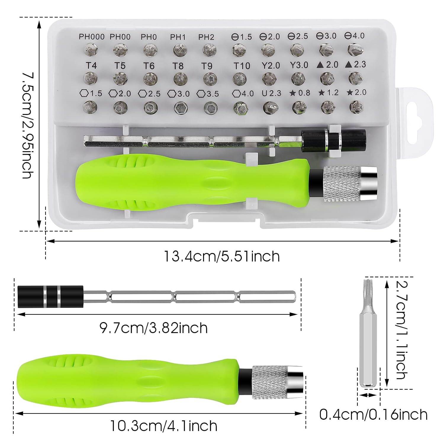 Picture of Multifunctional Portable 32 in 1 Precision Screwdriver Tool Set made of ABS Material - Multicolor