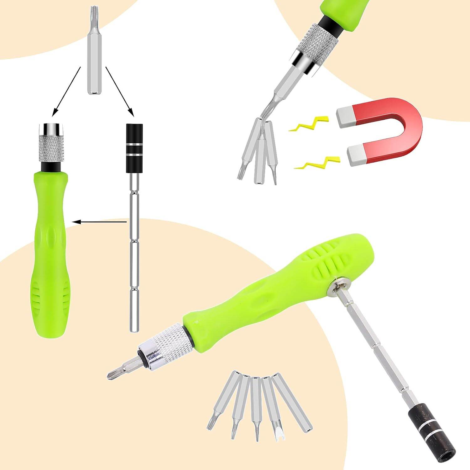 Picture of Multifunctional Portable 32 in 1 Precision Screwdriver Tool Set made of ABS Material - Multicolor