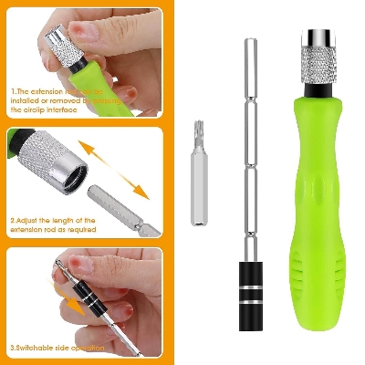 Picture of Multifunctional Portable 32 in 1 Precision Screwdriver Tool Set made of ABS Material - Multicolor