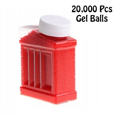 Picture of Hydro-Crystal 7.8mm Gel Balls - 1 Jar (20,000 Pcs) Vivid Color Refill Pack - Red