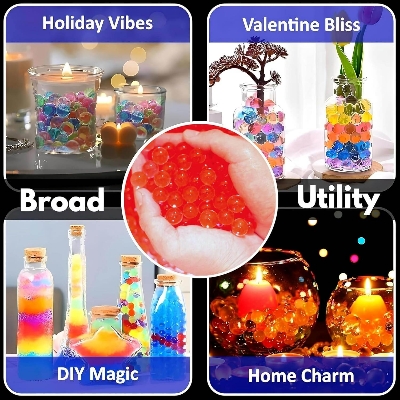 Picture of Gel Blaster Refill Water Beads (7–8mm) – Premium Non-Toxic Gellets Jar (30K, Single Jar) - Multicolor