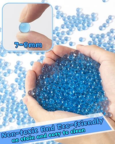 Picture of Gel Blaster Ammo Beads (7–8mm) – Non-Toxic Water Gellets Refill Jar (Single Jar) - Blue