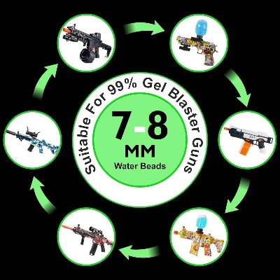 Picture of Gel Blaster Ammo Beads (7–8mm) – High Quality Non-Toxic Water Gellets Jar (30,000 PCS, 1 Jar) - Green