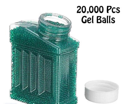 Picture of Super Absorbent Gel Beads for Blaster (7–8mm) – Premium Water Gellets Refill Jar (20K) - Green