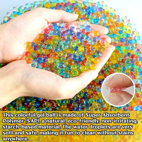 Picture of Water Grow Gel Beads for Blaster (7–8mm) – Eco-Friendly Gellets Refill Jar (20K Pack) - Multicolor
