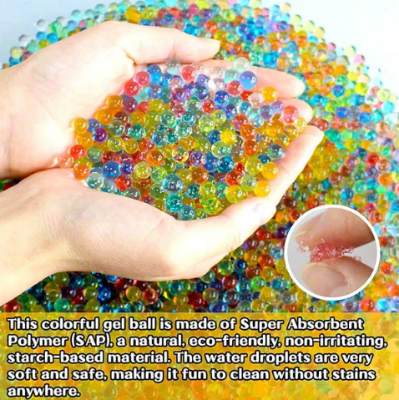 Picture of Water Grow Gel Beads for Blaster (7–8mm) – Eco-Friendly Gellets Refill Jar (20K Pack) - Multicolor