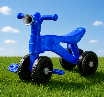 Picture of NEW MODEL 4 চাকা Baby Balance Bike | My 1st Ride-On Cycle | Learn to Walk Walker Tricycle Toy for Kids (১-৪ বছর) - Blue