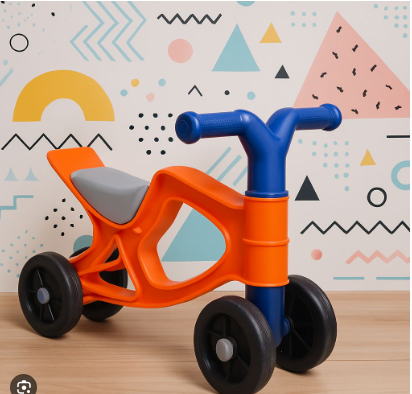 Picture of My First Ride-On Bicycle | Stable 4-Wheel Learning Cycle for Kids Age 1-3 Years - Multicolor