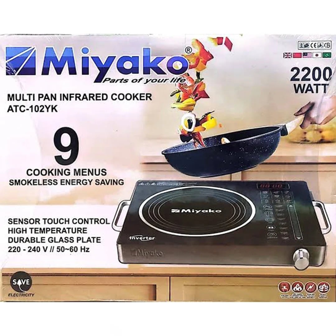 Picture of Miyako All Pot Supported Inverter  Infrared Cooker (ATC-102YK)-2200W  (2 Years Brand Warranty.)