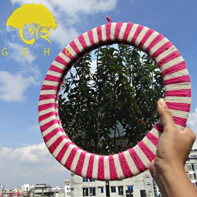 Picture of Handmade Dual Tone Jute Rope Frame Mirror-Multicolor