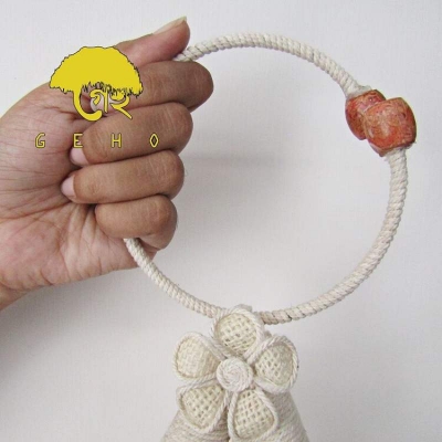Picture of Handmade Jute Rope Curtain Tie 1 Piece/Curtain Clips/ Tiebacks /Jute Rope Hanging Belts /Curtain Holdback/ Curtain Accessoires