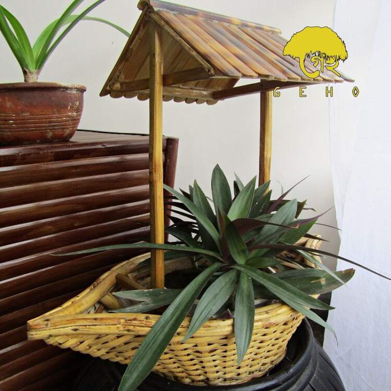 Picture of Boathouse Bamboo & Cane Planter-Neutral