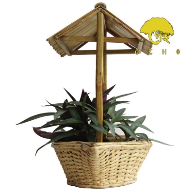 Picture of Boathouse Bamboo & Cane Planter-Neutral