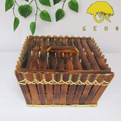Picture of Square Shaped Tissue Storage Box With Cover-Multicolor