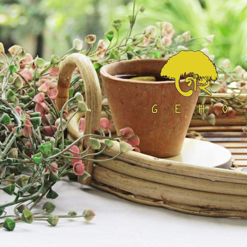 Picture of Bamboo Made Oval Tray-Multicolor