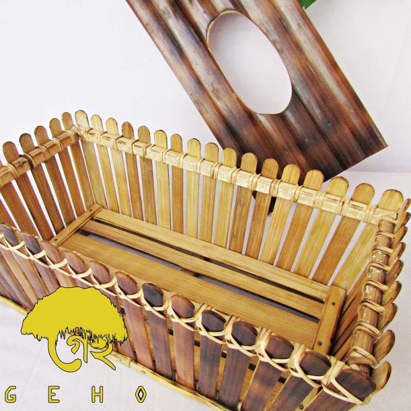 Picture of Bamboo Made Tissue Storage Box-Multicolor