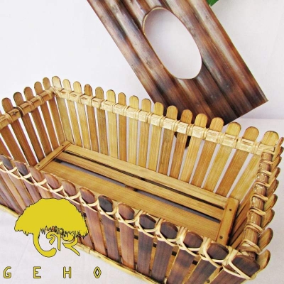 Picture of Bamboo Made Tissue Storage Box-Multicolor