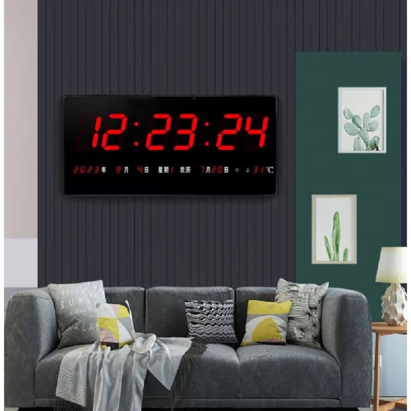 Picture of LED Digital Number Clock Wi-Fi Camera HD 1080P Pixels Camera DVR P2P with battery backup and voice with Timer_ Alarm Clock_ Snooze Function_ Temperature Display - Black