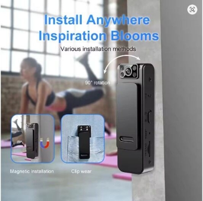 Picture of Body Cam A19 Mini Camera HD 1080P Wearable era Night Vision Voice Video Recorder Bike Bicycle Sport Dv Small Action Cam - Black