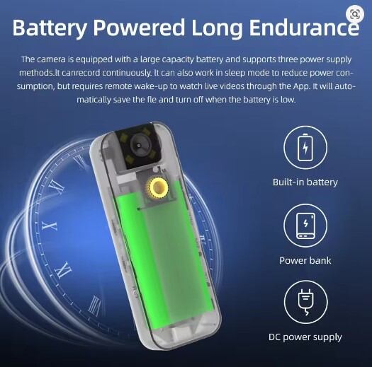 Picture of 2MP 4G Mini Wireless Camera High Definition Phone Remote Video Recorder Worn Police Small Body Camera Night Vision best camera - Black