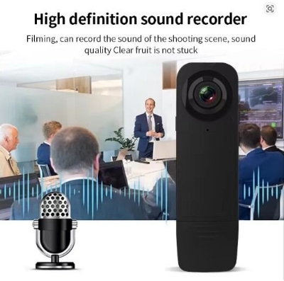Picture of A18 1080P HD Mini Camera Sport Hiking Mini Pen Cam Night Vision Micro Camcorder Portable Bodycam DV Video Recorder - Black