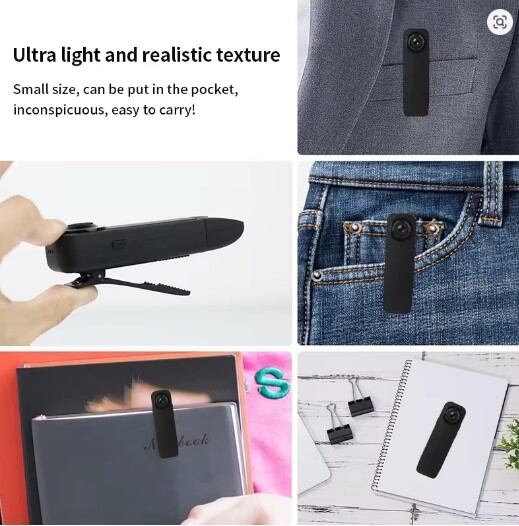 Picture of A18 1080P HD Mini Camera Sport Hiking Mini Pen Cam Night Vision Micro Camcorder Portable Bodycam DV Video Recorder - Black