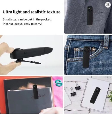 Picture of A18 1080P HD Mini Camera Sport Hiking Mini Pen Cam Night Vision Micro Camcorder Portable Bodycam DV Video Recorder - Black