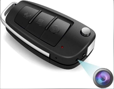 Picture of Car Keychain Camera with Nightvision Mode and Battery Backup Car Keychain - Black