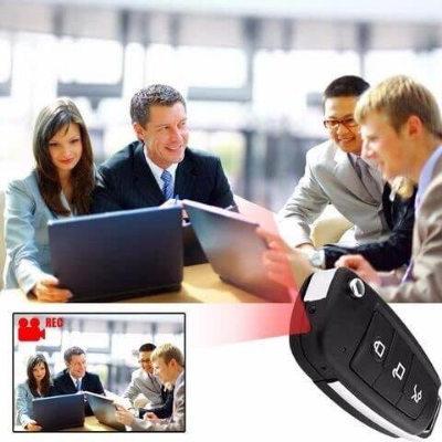 Picture of Car Keychain Camera with Nightvision Mode and Battery Backup Car Keychain - Black